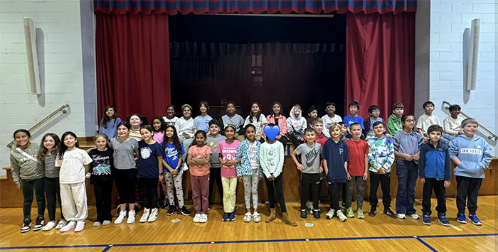 Group photo of students on Bingo Night