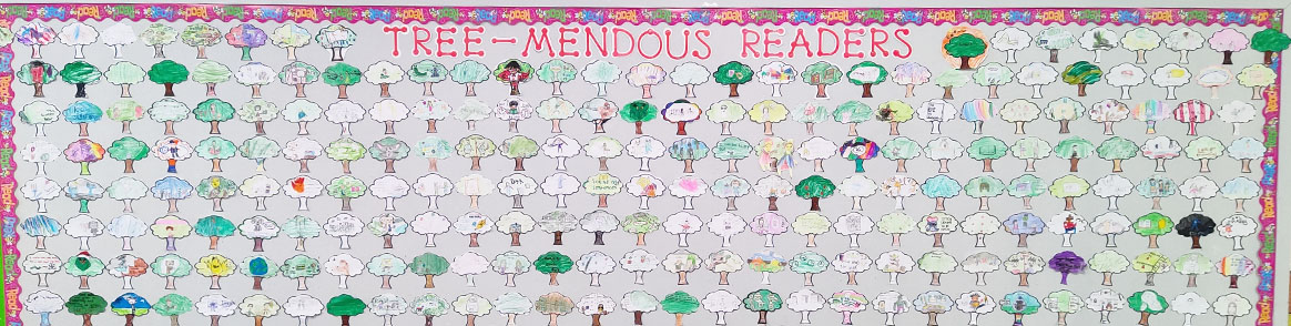 Tree-mendous Readers bulletin board