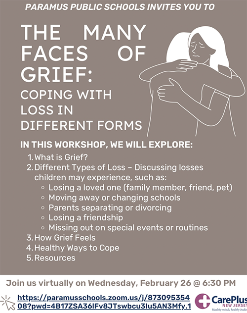 The Many Faces of Grief Flyer